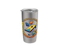 Divertente gioco di torneo di cornhole giocatore campione per uomini donne Bicchiere termico in acciaio inox doppia parete