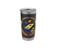 Divertente gioco di torneo di cornhole giocatore campione per uomini donne Bicchiere termico in acciaio inox doppia parete