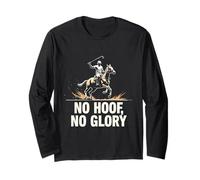 Divertente Gioco equestre con Citazione Regalo Zoccolo No Glory Maglia a Manica