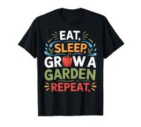 Divertente Gioco Mangiare Dormire Crescere Un Giardino Ripetere Maglietta