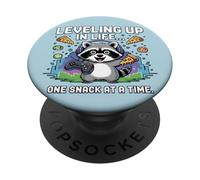 Divertente gioco Raccoon Life Snack Controller Headset Design PopSockets PopGrip Adesivo