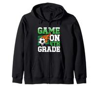 Divertente Gioco su 4 ° Grado Sport di Calcio Ritorno A Scuola Bambini Felpa con Cappuccio