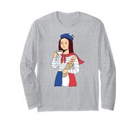 Divertente Gioconda Francese Maglia a Manica