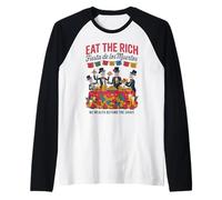 Divertente Giorno socialista dei Morti - Skeleton Protest Maglia con Maniche Raglan