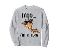 Divertente giraffa Capra Moo Giraffe Moo sono una capra Felpa