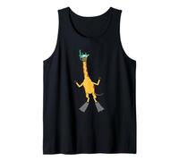 Divertente Giraffa da Snorkeling con Disegno di Cartoni Animati Carino Animale subacqueo Canotta