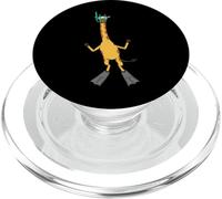 Divertente giraffa da snorkeling con disegno di cartoni animati carino animale subacqueo PopSockets PopGrip per MagSafe