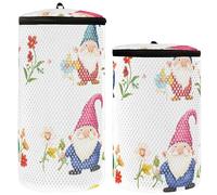 Divertente Gnomi e Pianta Bianco Scarpe Lavatrice Borse Sneaker Lavatrice Set di 2 Sacchetti di Lavaggio Scarpe Per Lavatrice Sacchetto Per Lavatrice, divertente gnomi e pianta bianca, 1 size