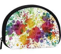 Divertente goccia di vernice splatter colorato donne e ragazze carino moda portamonete portafoglio borsa cambio portachiavi