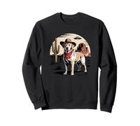 Divertente Golden Labrador Retriever Cowboy Alien UFO Deserto Felpa