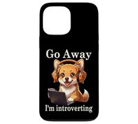 Divertente Golden Retriever Corgi Go Away I'm Introverting Dog Custodia per iPhone 13 Pro Max