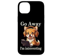 Divertente Golden Retriever Corgi Go Away I'm Introverting Dog Custodia per iPhone 14 Plus