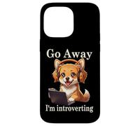 Divertente Golden Retriever Corgi Go Away I'm Introverting Dog Custodia per iPhone 14 Pro Max