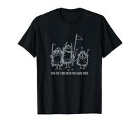 Divertente Golf Pun Par-Tee Tempo con Il Pacchetto Hack Maglietta con Stampa Grafica Economica, Uomo, Nero, S