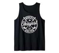 Divertente Golfista del Mondo con Scritta «Clean Circle Design» Canotta