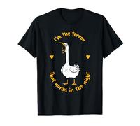 Divertente Goose Honks nella notte Maglietta