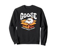 Divertente Goose Thinks Inside Box Costume di Natale Felpa