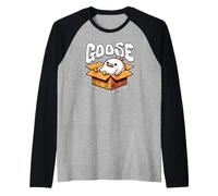 Divertente Goose Thinks Inside Box Costume di Natale Maglia con Maniche Raglan