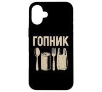 Divertente Gopnik Abbigliamento Russo Thug Style Gopnik Accessori Custodia per iPhone 16 Plus