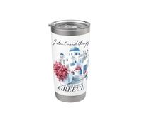 Divertente Greco Turistico Souvenir Grecia Grecia Isola Greca Donne Ragazze Bicchiere termico in acciaio inox doppia parete