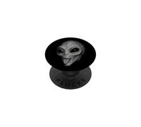 Divertente Grigio Alien Lingua Fuori Spazio Sci Fi Art PopSockets PopGrip Adesivo