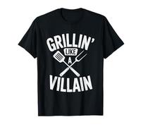 Divertente griglia per Barbecue Like a Villain Graphic Maglietta