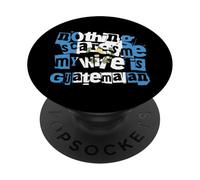 Divertente Guatemala Niente mi spaventa Mia moglie è guatemalteco PopSockets PopGrip Adesivo