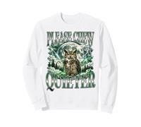 Divertente Gufo Scontroso per Favore mastica silenziosa Luna Bootleg Felpa