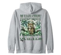 Divertente Gufo Scontroso per Favore mastica silenziosa Luna Bootleg Felpa con Cappuccio