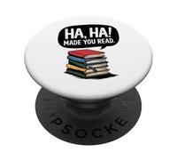 Divertente Haha ti ha fatto leggere il pesce d'aprile del lettore dell'insegnante 2025 PopSockets PopGrip Adesivo