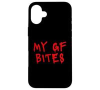 Divertente Halloween Costume Il mio GF morde graffiti Custodia per iPhone 16 Plus