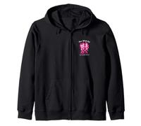 Divertente Halloween Fiocco Rosa Ragazze scheletriche Ghoul Felpa con Cappuccio