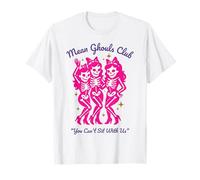 Divertente Halloween Fiocco Rosa Ragazze scheletriche Ghoul Maglietta