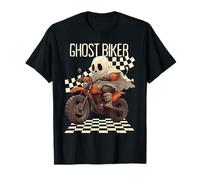 Divertente Halloween Ghost Biker su Moto Maglietta