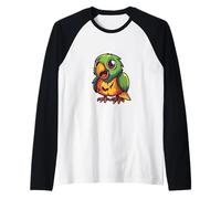 Divertente Halloween Pappagallo Zombie Comic Maglia con Maniche Raglan