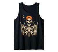 Divertente Halloween Scheletro Rock Hand On Roll Musica Ragazzi Uomini Canotta
