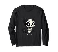 Divertente Halloween Skunk Zombie Comic Maglia a Manica