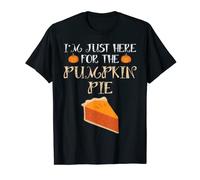 Divertente Halloween T-Shirt - I'm Just Here For The Pumpkin Pie Maglietta
