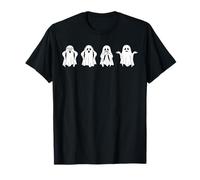 Divertente Halloween Tre Fantasmi Saggi Proverbio Spettrale Carino Maglietta
