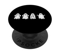 Divertente Halloween Tre Fantasmi Saggi Proverbio Spettrale Carino PopSockets PopGrip Adesivo
