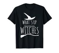 Divertente Halloween What Up Witches T Shirt Maglietta