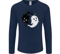 Divertente Halloween Ying Yang Ghosts Uomo Maniche