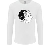 Divertente Halloween Ying Yang Ghosts Uomo Maniche