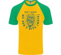 Divertente Halloween Zombie We Don'T Bite Varie DA UOMO S/S Baseball T-Shirt