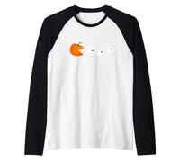 Divertente Halloween - Zucca Mangiare Fantasmi - Videogioco Maglia con Maniche Raglan