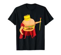 Divertente Hamburger Art Uomini Donne Cheeseburger Hamburger Mangiatore di carne Maglietta
