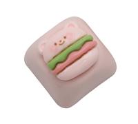 Divertente Hamburger Resina Keycap Con Bella Faccia Del Fumetto Durata Per Tastiere Personalizzazioni Facile Installazione Cartoon Animal Resina Keycap