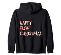 Divertente Happy Elfin Christmas Vacanza Gioco di Parole Elf Felpa con Cappuccio