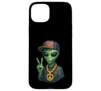 Divertente Hip Hop Alieno Geometrico Basso Poly Fantascienza Custodia per iPhone 15 Plus