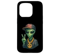 Divertente Hip Hop Alieno Geometrico Basso Poly Fantascienza Custodia per iPhone 15 Pro